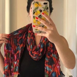 J. Crew multi color scarf worn once